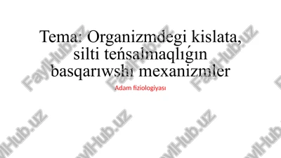 adam fiziologiyası — PPTX
