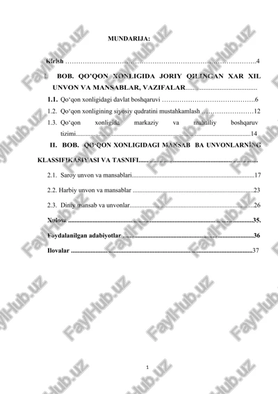 qo‘qon xonligi davlat boshqaruvi — DOCX