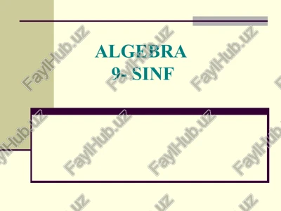 algebra9- sinf — PPTX