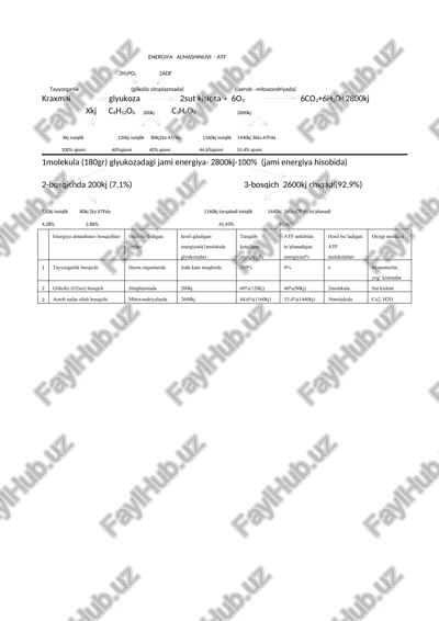 energiya almashinuvi - atf — DOCX
