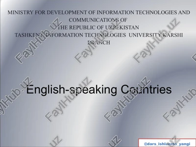 english-speaking countries — PPTX
