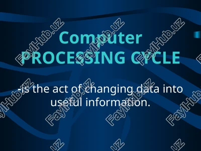 computer processing cycle — PPTX