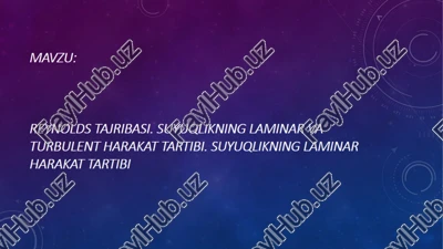reynolds tajribasi — PPTX