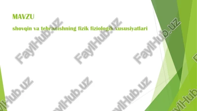 shovqin va tebranishning fizik fiziologik xususiyatlari — PPTX