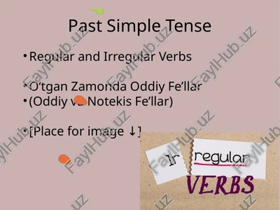 past simple tense — PPTX