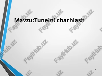 tunnellicharxlash usuli — PPTX