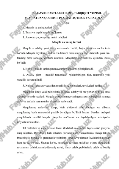 dastlabki ilmiy tadqiqot yozish — DOCX