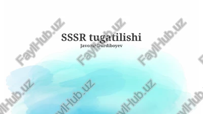 sssrning tugatilishi — PPTX