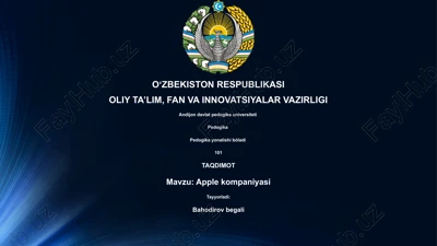 apple kompaniyasi — PPTX