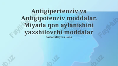 ace ingibitorlari — PPTX