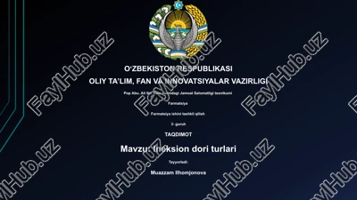 in'eksion dori turlari — PPTX
