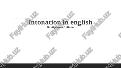 intonation in english — PPTX
