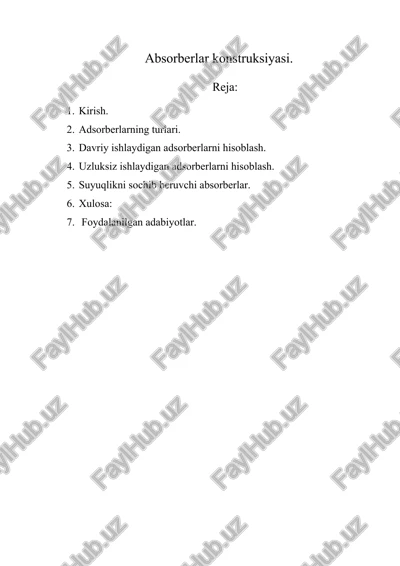 absorberlar konstruksiyasi — DOCX