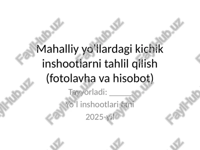mahalliy_yollardagi_kichik_inshootlar — PPTX