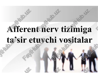 afferent innervatsiyagata’siretuvchidorilar — PPTX