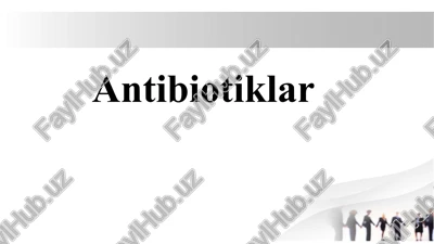 antibiotiklar — PPTX