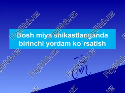 bosh miya shikastlanganda birinchi yordam ko`rsatish — PPTX
