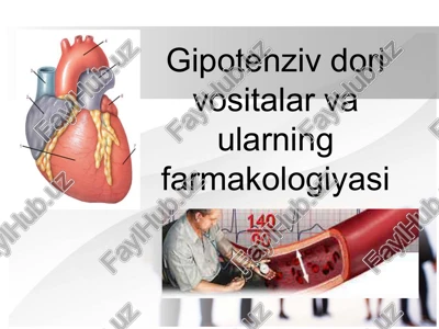 gipotenziv dori vositalar va ularning farmakologiyasi — PPTX