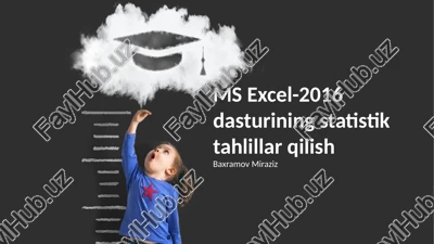 ms excel-2016 statistik tahlil — PPTX