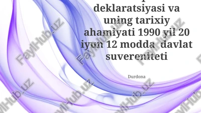 mustaqillik deklaratsiyasi — PPTX