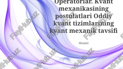 operatorlar — PPTX