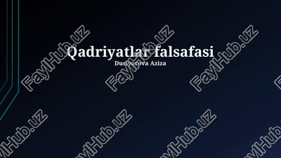 qadriyatlar falsafasi — PPTX