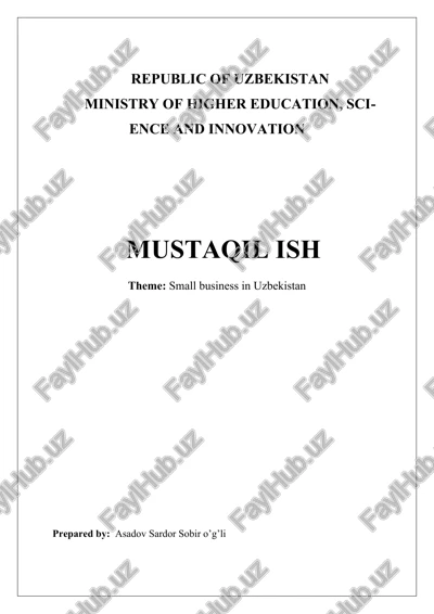 small business in uzbekistan — DOCX