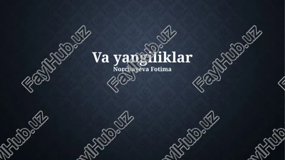 yangiliklar manbalari — PPTX