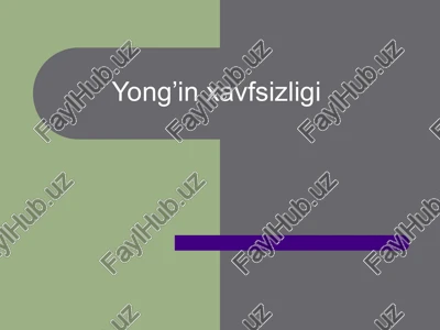 yong’in xavfsizligi — PPTX