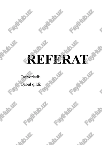 pedagogik texnologiyalar — DOCX