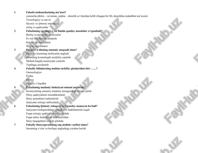 falsafa tushunchasining ma’nosi? — DOC