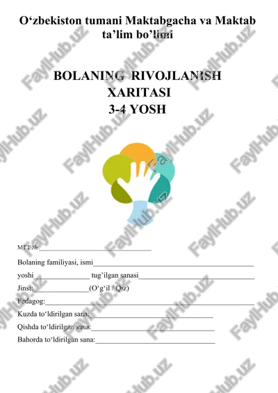 bolaning rivojlanish xaritasi — DOC