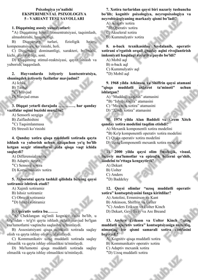 eksperimental psixologiya — DOC