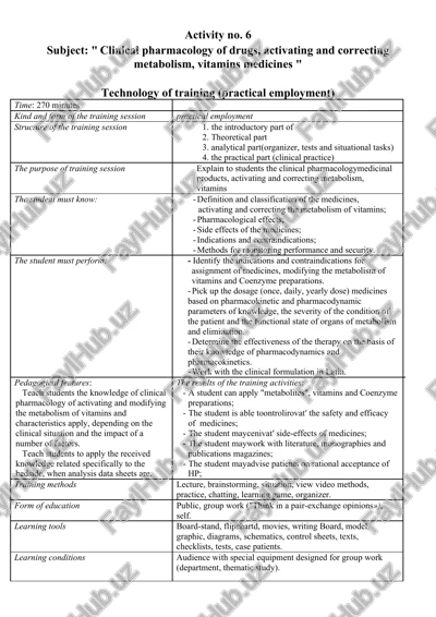 clinical pharmacology of drugs — DOC