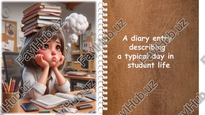 a diary entry describing a typical day in your student life. — PPTX