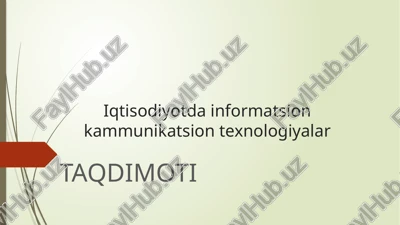 o'zbekistonda axboratlashgan jamiyatning xususiyatlari va virtuallashtirish jarayonlari — PPTX