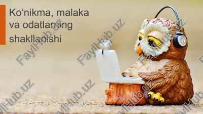 ko‘nikma, malaka va odatlarning shakllanishi — PPTX