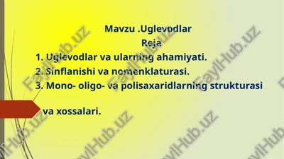 uglevodlar — PPTX