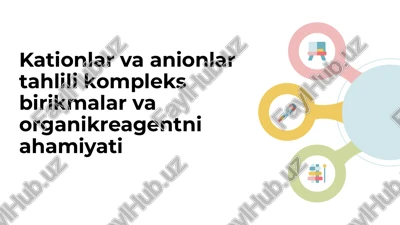 kationlar va anionlar tahlili kompleks birikmalar va organikreagentni ahamiyati — PPTX