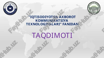 jahon it bozorini rivojlanish muammolari va tendentsiyalari — PPTX