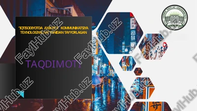 bulutli va blokcheyn texnologiyalari bilan ishlash. — PPTX