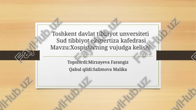 xospislarning vujudga kelish tarixi — PPTX