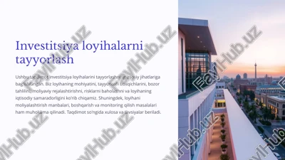 investitsiya loyihalarni tayyorlash — PPTX