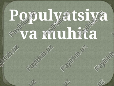 bialogiya va ginetika. — PPTX