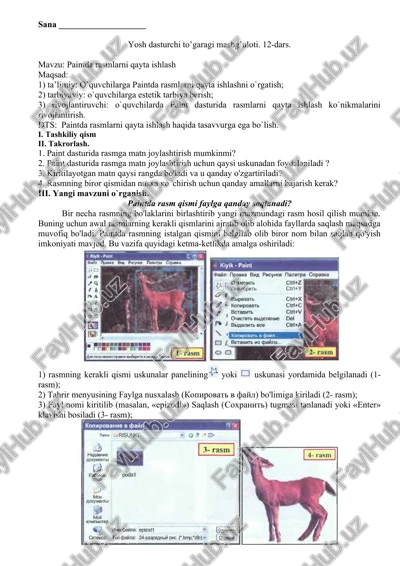 paintda rasmlarni qayta ishlash — DOC