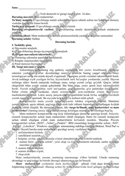 matn muharrirlari — DOC