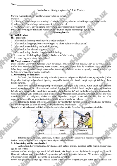 axborotning ko`rinishlari, xususiyatlari va turlari — DOC