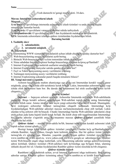 internetda axborotlarni izlash — DOC