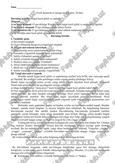 wordda matn hosil qilish va saqlash — DOC