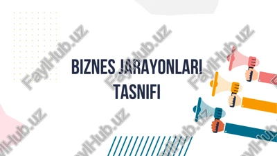 biznes-jarayonlari to’grisida asosiy tushunchalar — PDF